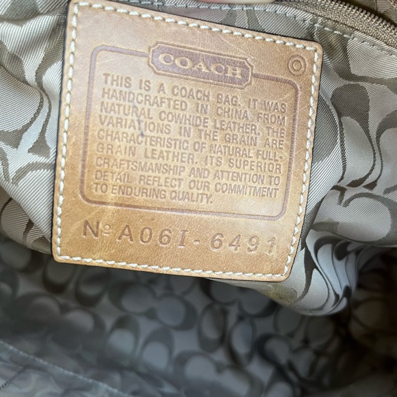 Vintage Camel Leather Coach Leatherware Hampton Legacy Bag 6491 - Picture 11 of 14